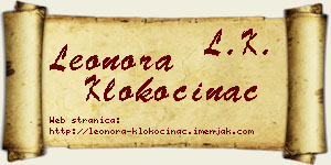 Leonora Klokočinac vizit kartica